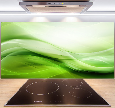 Küchen wandpaneel Hintergrund mit grünen Wellen