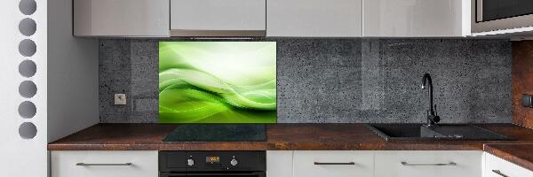 Küchen wandpaneel Hintergrund mit grünen Wellen
