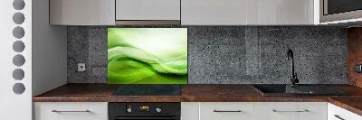 Küchen wandpaneel Hintergrund mit grünen Wellen