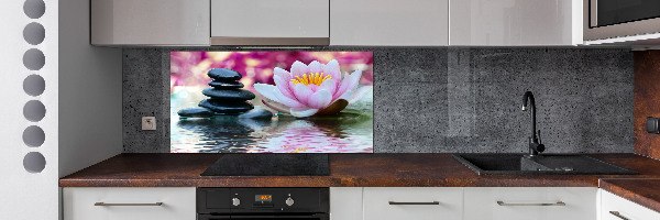 Glasrückwand für die küche Seerose