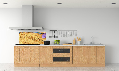 Glasrückwand für die küche Spanien-Inschrift