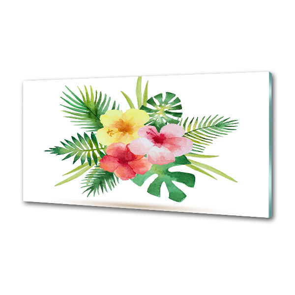 Küchen wandpaneel Hawaiianische Blumen