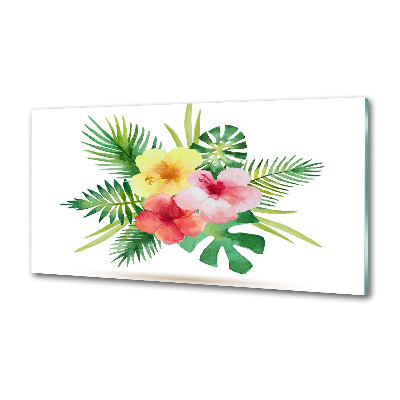 Küchen wandpaneel Hawaiianische Blumen