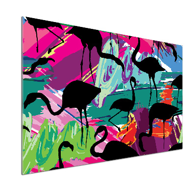 Platte für Küchenrückwand Flamingos