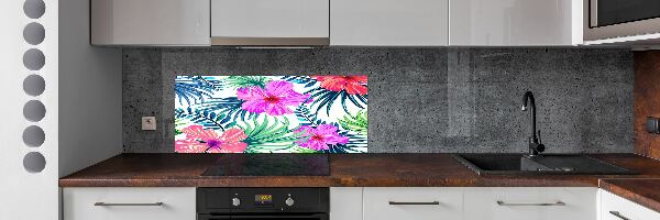 Platte für Küchenrückwand Hawaiianische Blumen