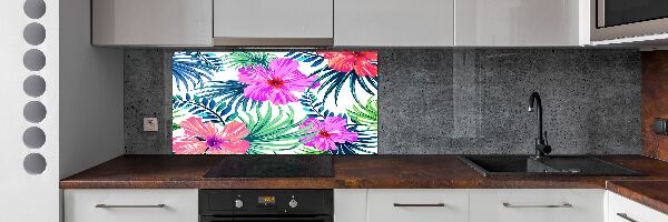 Platte für Küchenrückwand Hawaiianische Blumen