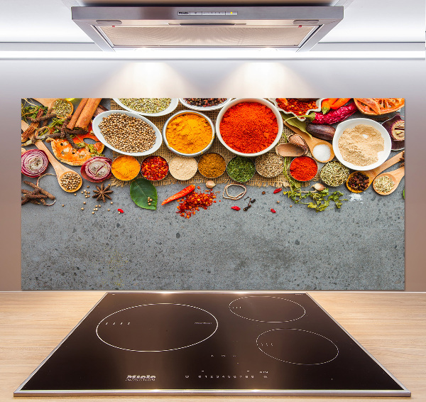 Glasrückwand für die küche Gewürzmischung