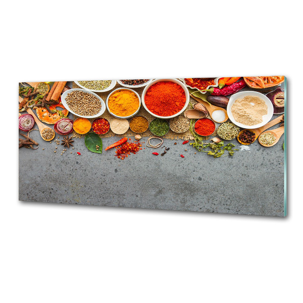 Glasrückwand für die küche Gewürzmischung