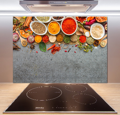 Glasrückwand für die küche Gewürzmischung