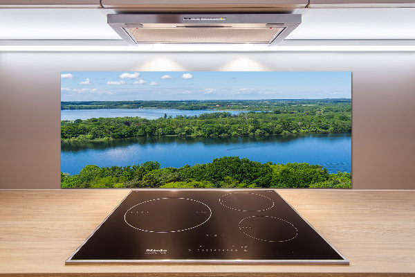 Küchen wandpaneel Wald am See