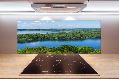 Küchen wandpaneel Wald am See