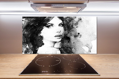 Platte für Küchenrückwand Frauenporträt