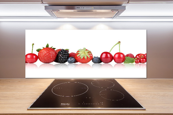 Küchen wandpaneel Früchte in einer Reihe