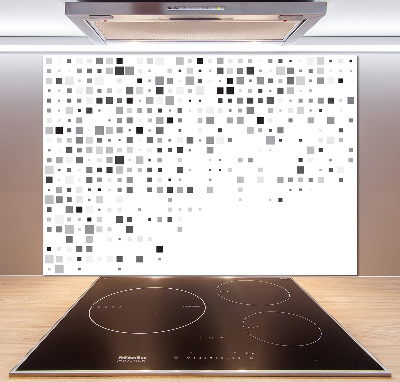 Glasrückwand für die küche Abstraktionsquadrate