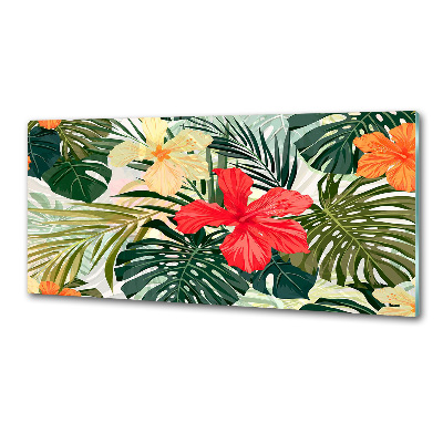 Küchen wandpaneel Hawaiianische Blumen