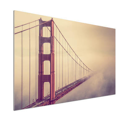 Glasrückwand für die küche San Francisco Brücke