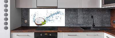 Platte für Küchenrückwand Kokosnuss und Wasser