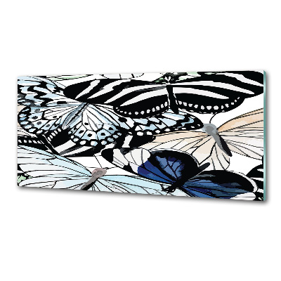 Küchen wandpaneel Schmetterlinge und Blumen