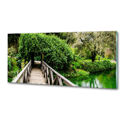 Glasrückwand für die küche Brücke über den Fluss