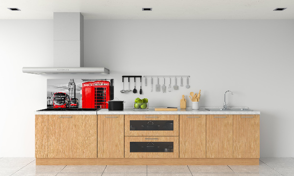 Küchen wandpaneel Rote Busse