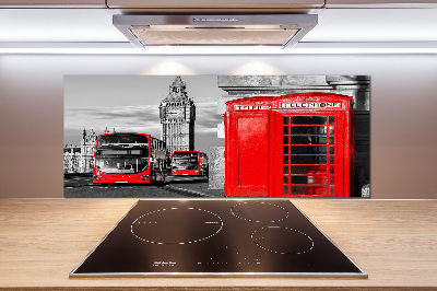 Küchen wandpaneel Rote Busse