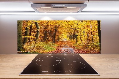 Platte für Küchenrückwand Wald im Herbst