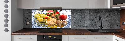 Küchen wandpaneel Obst und Wasser