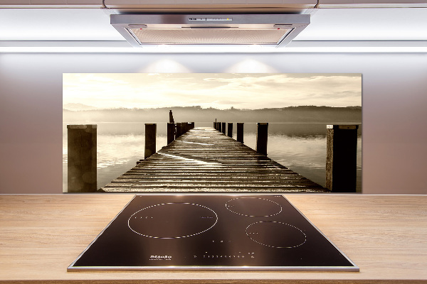 Küchen wandpaneel Holzsteg