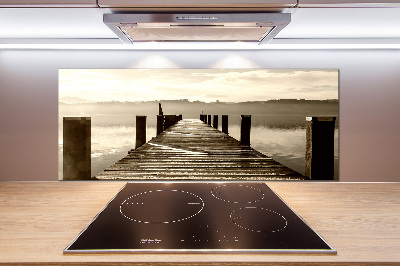 Küchen wandpaneel Holzsteg