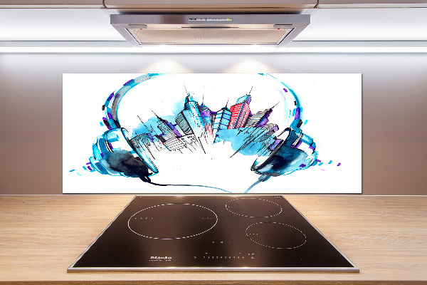 Platte für Küchenrückwand Geräusche der Stadt