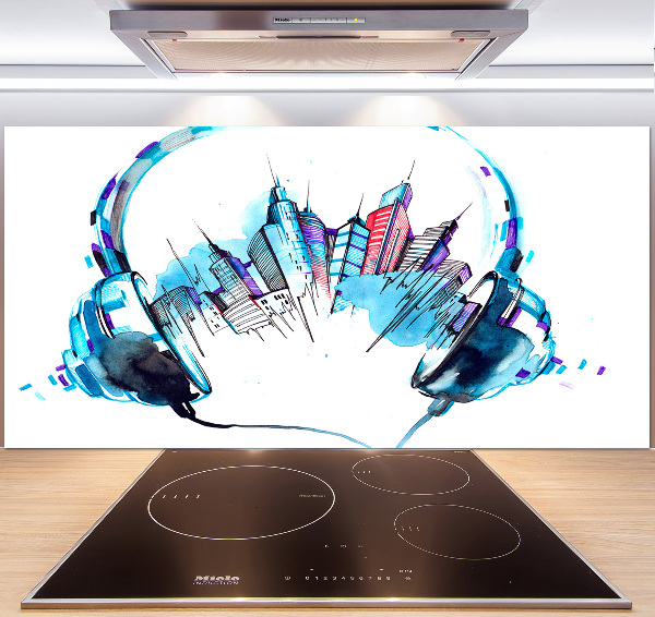 Platte für Küchenrückwand Geräusche der Stadt