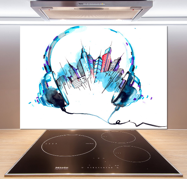 Platte für Küchenrückwand Geräusche der Stadt