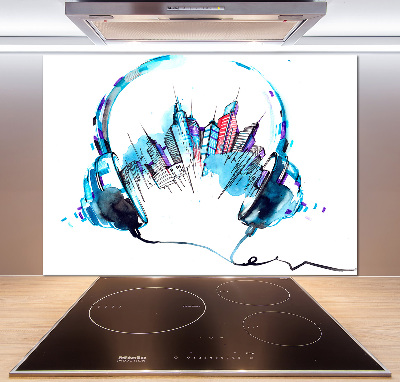 Platte für Küchenrückwand Geräusche der Stadt