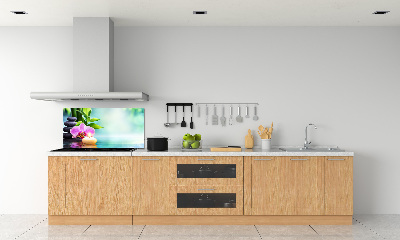 Glasrückwand für die küche Bambusorchidee