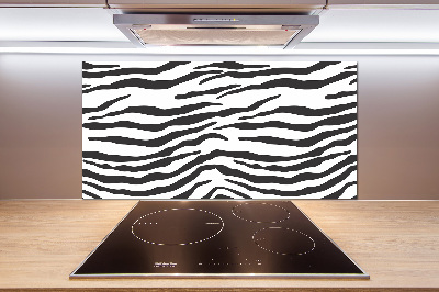 Glasrückwand für die küche Zebra-Hintergrund