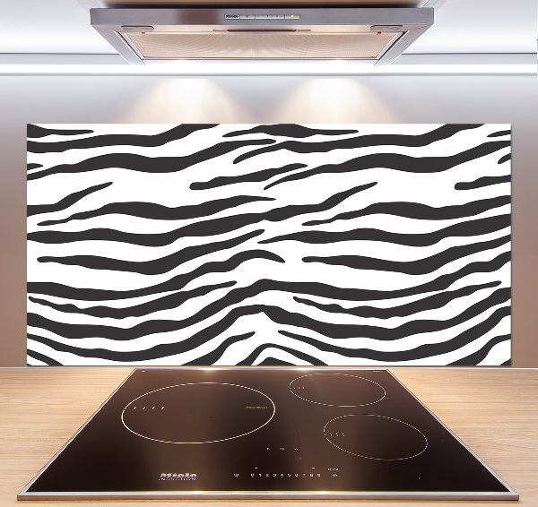 Glasrückwand für die küche Zebra-Hintergrund