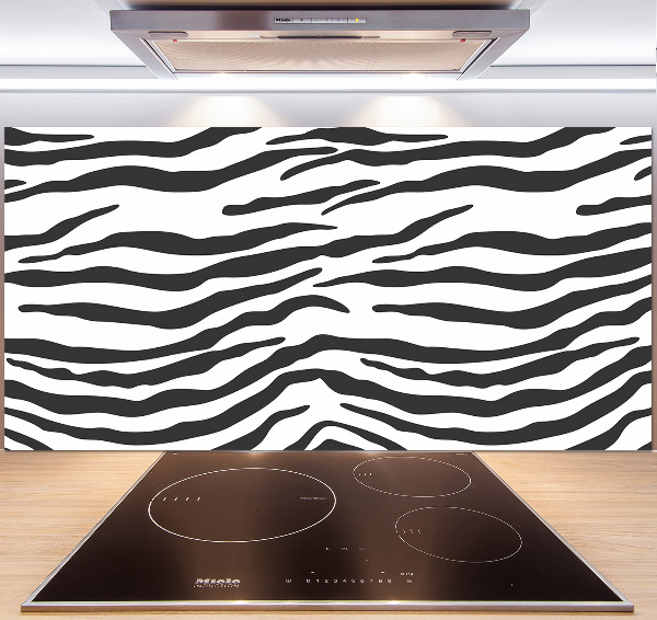 Glasrückwand für die küche Zebra-Hintergrund