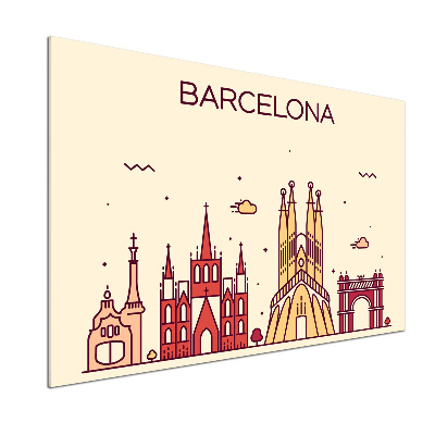Küchen wandpaneel Die Inschrift Barcelona