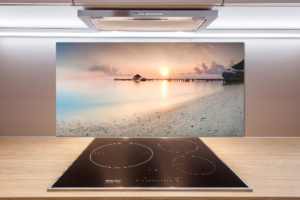 Glasrückwand für die küche Malediven Strand