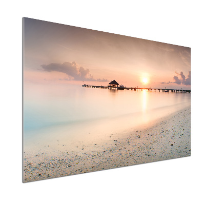 Glasrückwand für die küche Malediven Strand