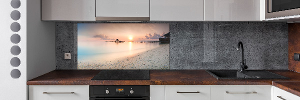 Glasrückwand für die küche Malediven Strand