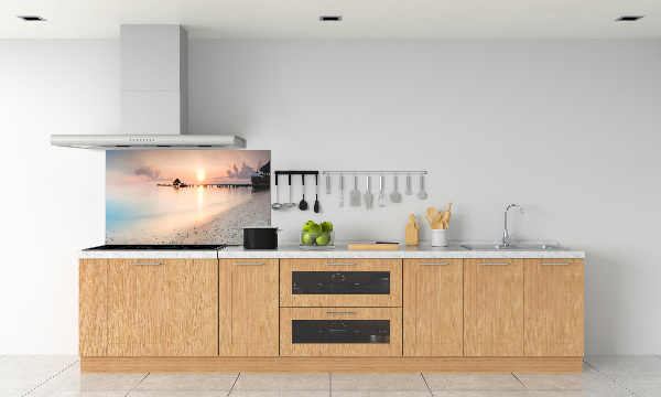 Glasrückwand für die küche Malediven Strand