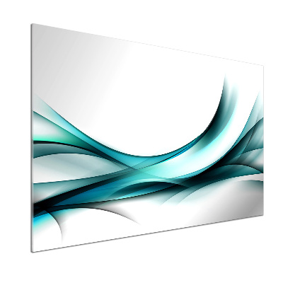 Glasrückwand für die küche Abstrakte Wellen