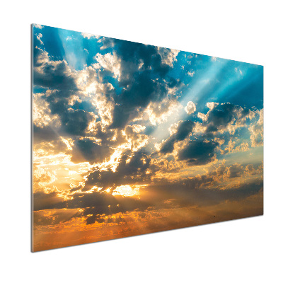 Glasrückwand für die küche Sonnenuntergangshimmel