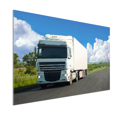 Küchen wandpaneel Weißer LKW