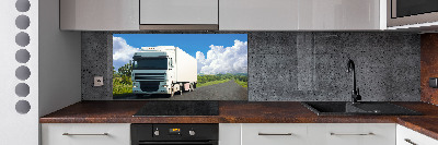 Küchen wandpaneel Weißer LKW