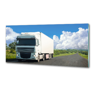 Küchen wandpaneel Weißer LKW