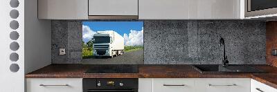 Küchen wandpaneel Weißer LKW