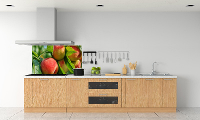 Glasrückwand für die küche Pfirsiche