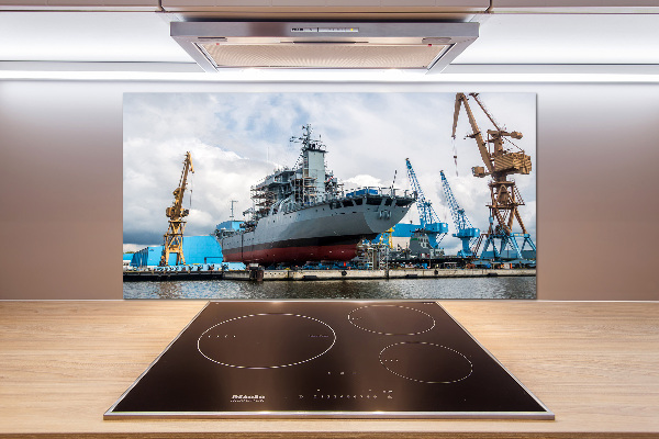 Glasrückwand für die küche Werft